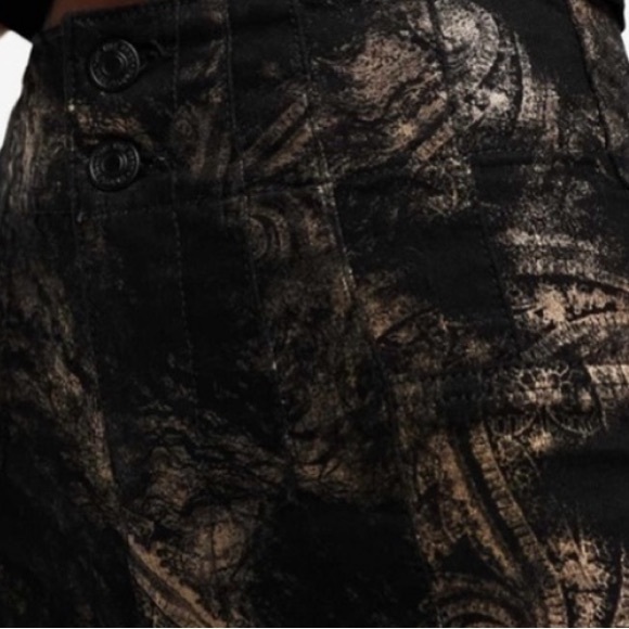 Free People | Jayde Printed Metallic Flare Jeans NWT - Picture 11 of 16